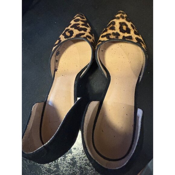 Franco Sarto Leopard Print DOrsay Pumps With Pointed Toe 3 Inch Heels - Picture 7 of 9